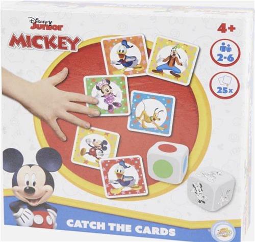 Bordspel 'Catch The Cards' - Editie: Mickey Mouse - Familiespel / Bord Spel / Kaartspel - 2 tot 6 spelers - Vanaf 3 Jaar - Hoge Kwaliteit - Disney Bordspel - Cadeau voor Jongens & Meisjes - Dobbelspel - Verzamel Ze Allemaal! - Mickey & Minnie Mouse