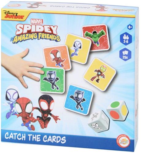 Bordspel 'Catch The Cards' - Editie: Marvel Spidey - Familiespel / Bord Spel / Kaartspel - 2 tot 6 spelers - Vanaf 3 Jaar - Hoge Kwaliteit - Disney Bordspel - Cadeau voor Jongens & Meisjes - Dobbelspel - Verzamel Ze Allemaal! - Spiderman / Spidey