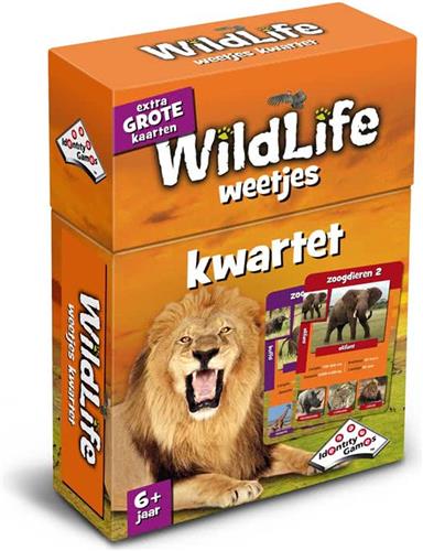 Wildlife weetjes kwartet - Identity games - 6 jaar en ouder - kaartspel - educatief - wilde dieren