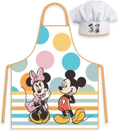 "Mickey Mouse Keukenschort voor Kinderen met Koksmuts - Kinderschort en Koksmuts Set voor de Kleine Chef - Perfect voor Koken en Bakken"