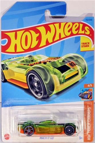 HOT WHEELS MACH IT GO 112/250 1:64 ORANGE-GREEN HW TRACK CHAMPS 4/5