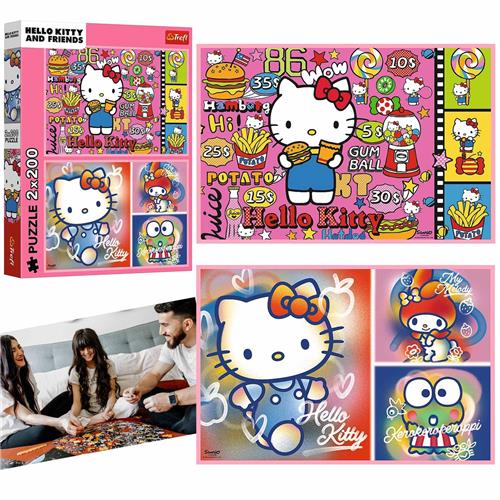 Hello Kitty en Vriendjes puzzel 2x200 elementen TREFL