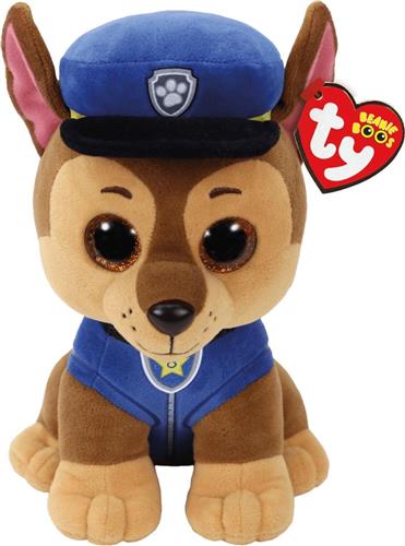 Ty - PAW Patrol - Knuffel - Chase - Pluche - Glitter Ogen - 24 cm