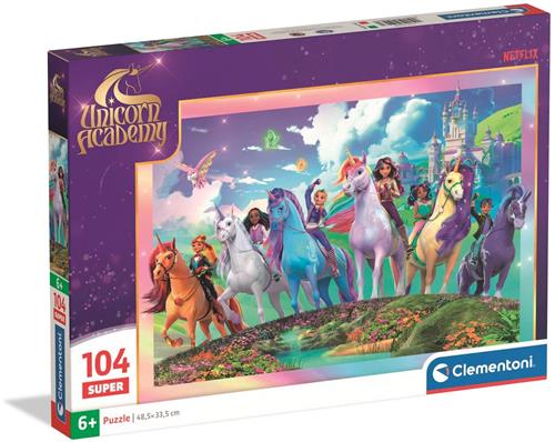 Clementoni - Puzzel - 104 Stukjes - Unicorn Academy - Super - vanaf 4 jaar