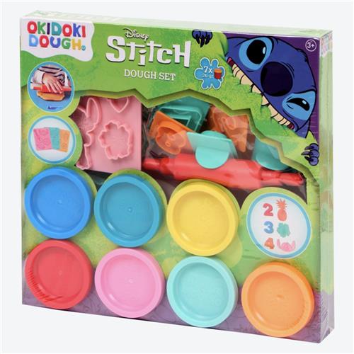 Disney Lilo & Stitch Klei Pakket - Inclusief: 7 x Kleuren Klei & Vormpjes, Cijfers & Klei Roller - Luxe Pakket - Hoge Kwaliteit - Knutselen - Creatief Speelgoed - Knutselset van Lilo & Stitch - Disney - Cadeau voor Jongens & Meisjes