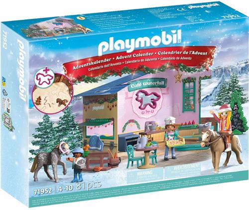 PLAYMOBIL | Paarden van Waterval | Adventkalender voor paardenfans | Met dagelijkse verrassingen & accessoires | Perfect cadeau voor kinderen vanaf 4 jaar | 71952