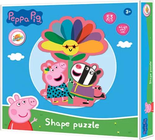 Peppa Pig vormen puzzel Flower, 53-delig