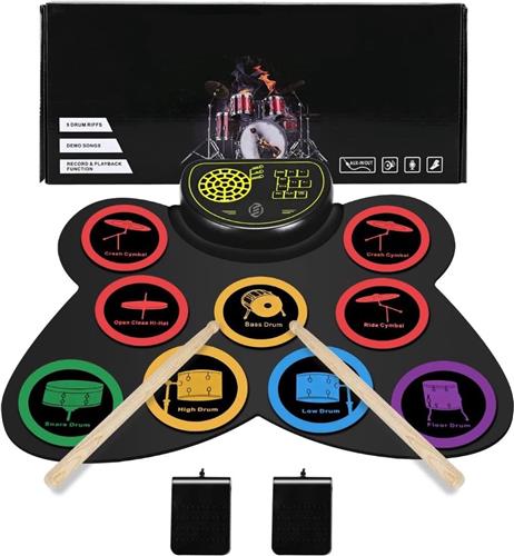 Equivera Kinder Drumstel - Drumstel voor Kinderen - Muziekinstrumenten - Kinderspeelgoed - Speelgoed Drumstel - Kinder Trommel - Kinder Drumstel Speelgoed - Kinderdrumstel - Peuter Drumstel - Cadeautip voor uw kind!