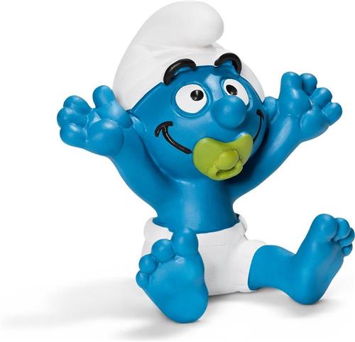 De smurfen - speelfiguurtje van baby smurf - +/- 4cm - merk: Schleich.