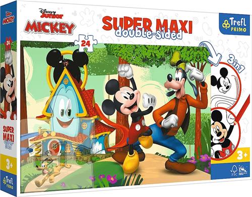 PUZZEL 3 IN 1 MICKEY MOUSE + KLEURPLAAT + VOLGSPEL
