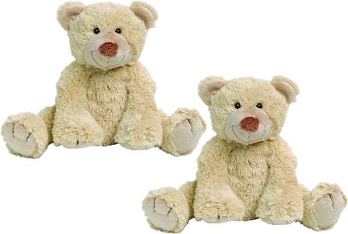 2x stuks happy Horse beige pluche knuffelbeer Boogy 24 cm - Beren speelgoed dieren knuffels