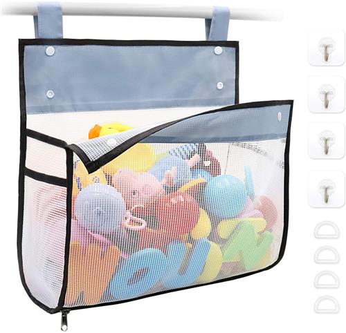 BOTC Bad Opbergzak voor speelgoed - Speelgoedorganizer - Meerdere manieren om op te hangen - Ritssluiting aan de onderkant -Zwart