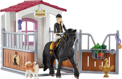schleich HORSE CLUB - Speelfigurenset - Paardenstal met Horse Club Tori & Princess - Kinderspeelgoed voor Jongens en Meisjes - 5 tot 12 jaar - 14 Onderdelen - 42437