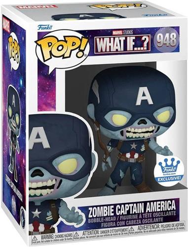 Funko Zombie Captain America Exclusive - Funko Pop! Marvel - What If...? Figuur  - 9cm