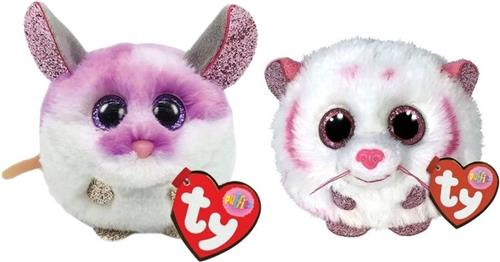 Ty - Knuffel - Teeny Puffies - Colby Mouse & Tabor Tiger