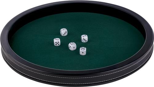 Pokerpiste zwart leder - 39.8 cm - Longfield