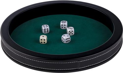 Pokerpiste zwart leder - 28 cm - Longfield