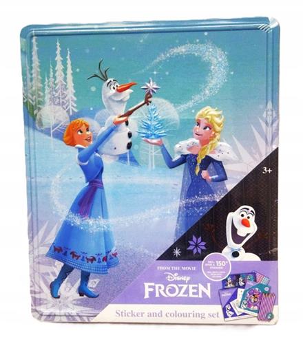 Frozen sticker en kleurplaten in blik, Crea blik frozen , Kleuren, Frozen Frozen blik, Frozen knutsel set