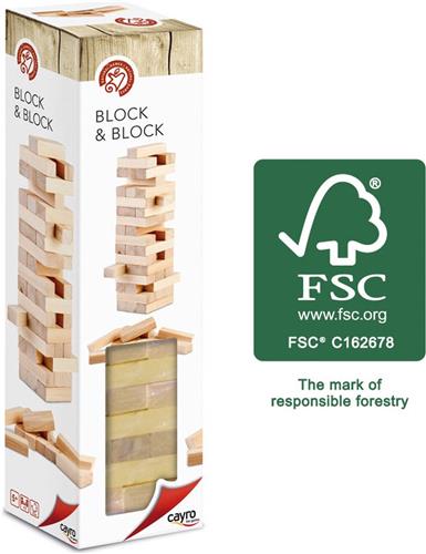 Cayro - Block & Block Classic - Actiespel - Behendigheidspel - 2-8 Spelers - Geschikt vanaf 5 Jaar