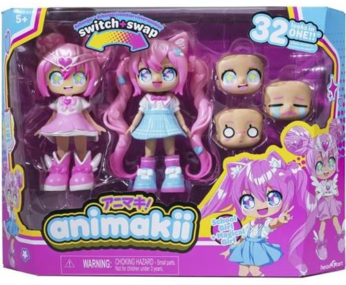 Aanpasbare pop - BANDAI - Animakii - HEA26352 - Magiër en schoolmeisje