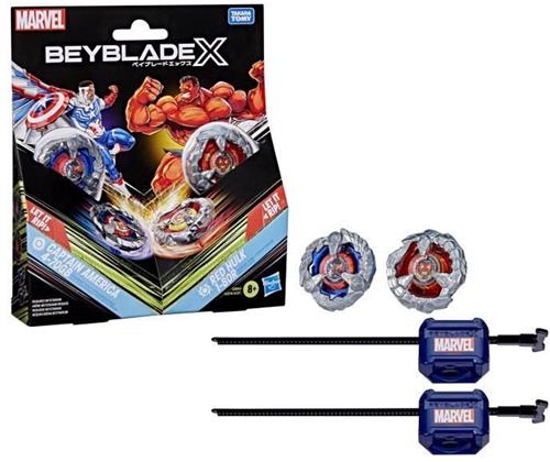 Beyblade X Multipack Top Captain America 4-70GB vs. Red Hulk 1-80R - vanaf 8 jaar