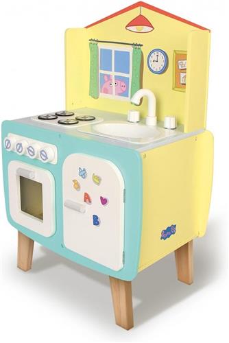 Peppa Pig Speelkeuken Hout - Speelgoedkeuken - Met Ronde Vormen - 70 x 45 x 30 cm