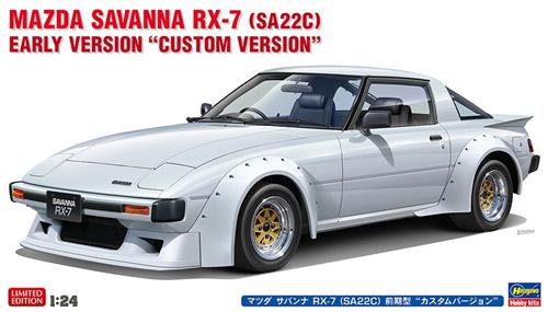 Hasegawa Modelbouwpakket Auto - 20760 Mazda Savanna RX-7 SA22C - Vroege Versie - Custom Versie - Japanse Auto Plastic - 1:24 -