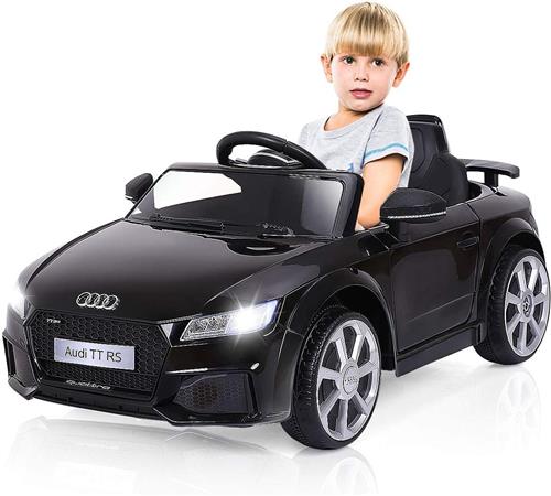 COSTWAY Audi kinderauto van 12 V met 2,4 G-afstandsbediening, 3 versnellingen, elektrische auto, 2,5-5 km/u, met MP3, claxon, muziek en ledverlichting, kindervoertuig voor kinderen van 3 tot 8 jaar,