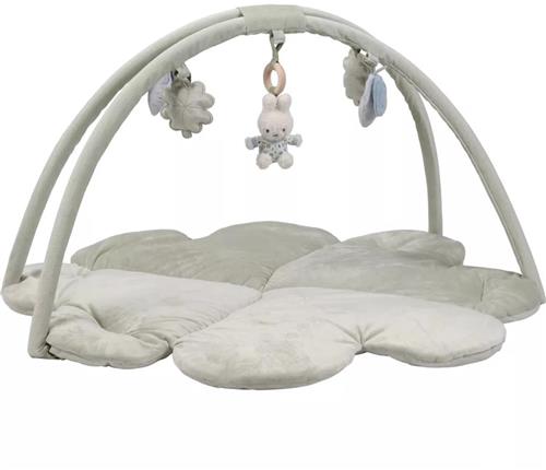 Little Dutch Nijntje Babygym Speelkleed Groen  Zachte speelmat met afneembare boog en hangspeeltjes  Met Nijntje, blaadje en klavertje  Stimuleert zintuigen en motoriek  Activiteitenspeelkleed voor babys vanaf geboorte  Unisex ontwerp
