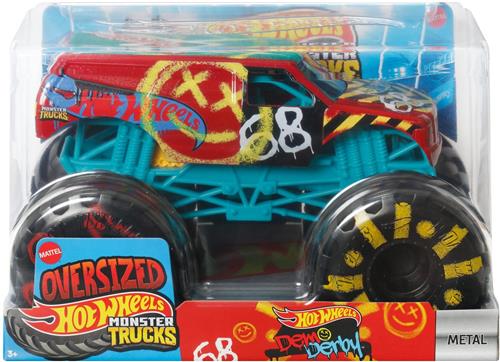 Hot Wheels Monster Trucks Oversized DEMO DERBY Vehicle, Monstertruck, 3 jaar, Metaal, Kunststof, Meerkleurig