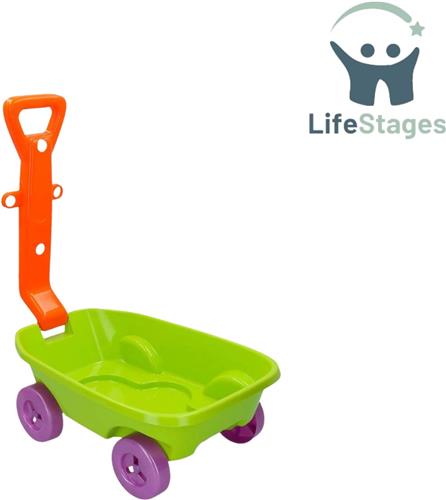 LifeStages - Kruiwagen Kind - Kruiwagen en Tuingereedschap Speelset - Kinderkruiwagen - Kruiwagen Strand Set