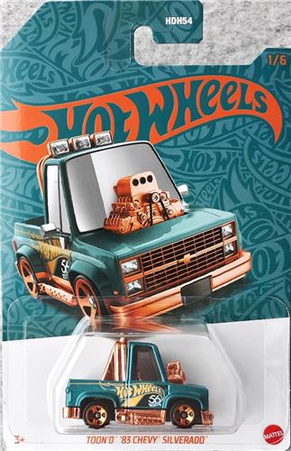 HOT WHEELS TOON'D '83 CHEVY SILVERADO GREEN GOLD 1/6 1:64