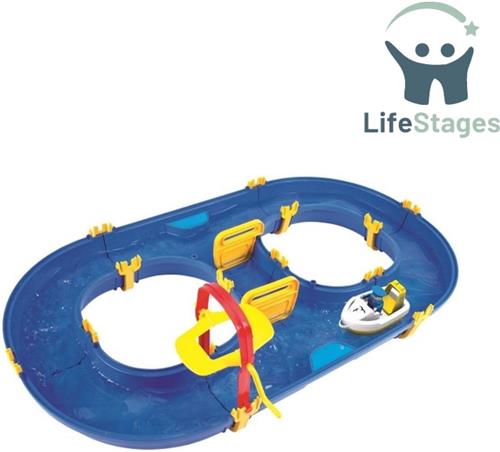 LifeStages - Waterbaan - Waterloop Set - Waterplay Rotterdam - 1 Boot en 1 Speelfiguur - vanaf 3 Jaar