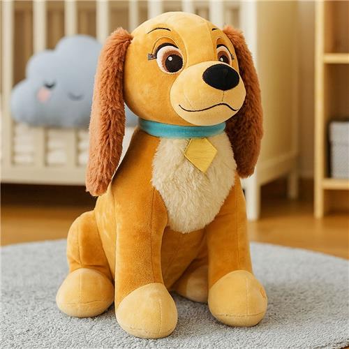 Lady en de Vagebond Disney Pluche Knuffel met Geluid 50 cm {Disney Sound Plush Toy | Speelgoed knuffeldier knuffels voor kinderen jongens meisjes | Lady en de Vagebond, Pluto, Tijgertje, Stampertje, Dumbo Olifant}