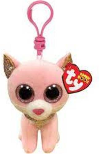 TY Beanie Boo's Clip Fiona Pink Cat 7 cm