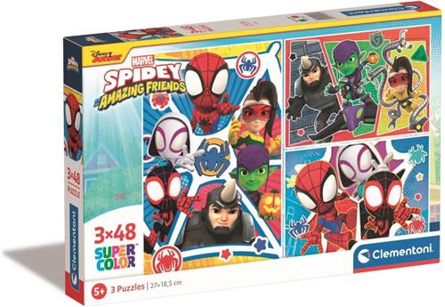 Clementoni Kinderpuzzels - Spidey & His Amazing Friends 3 Puzzels van 48 Stukjes, Puzzel, 4+ jaar - 25282