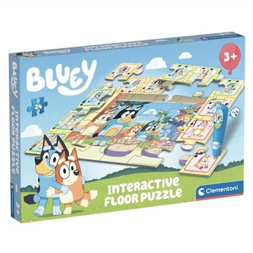 Clementoni - Bluey - Interactieve Vloerpuzzel - 24 stukjes - Legpuzzel