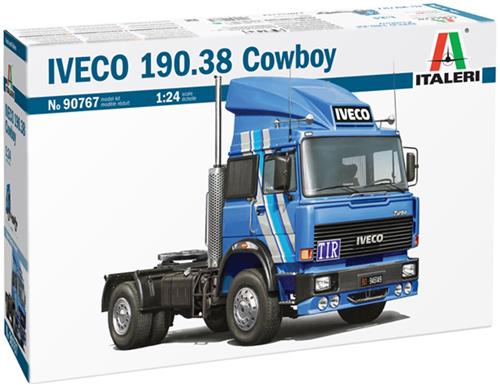 Italeri Modelbouwpakket Auto - 90767 Iveco Fiat 190.38 Cowboy Truck - Europese Vrachtwagen Plastic - 1:24 -