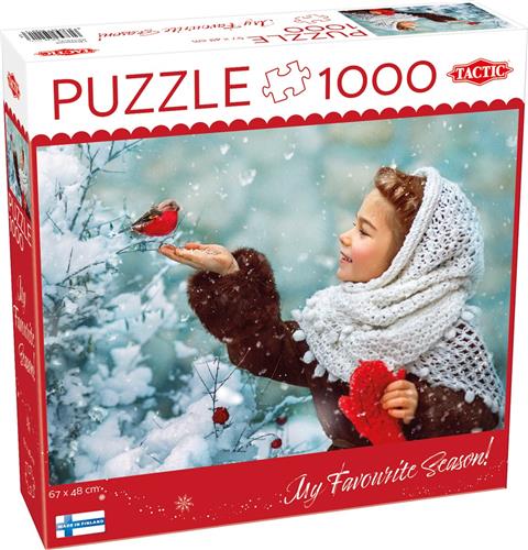 Puzzle 1000 Girl in red Mittens - Puzzel 1000 Girl in red Mittens