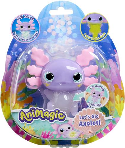 Animagic Let's Glo Axolotl Pastel - Speelfiguur - Lichtgevende Axolotl