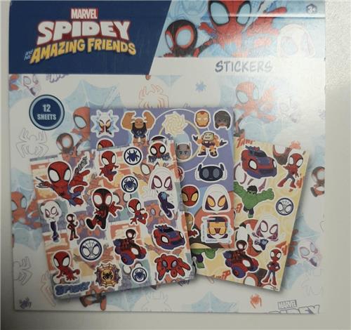 Marvel - Mini stickerboek Spidey and amazing friends - pocket - stickers - 12 stickervellen small 10 x 10cm