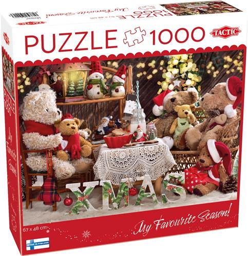 Puzzle 1000 XMAS Teddy Bear Family - Puzzel 1000 XMAS Teddy Bear Family
