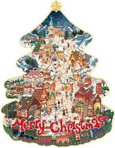 Robotime Christmas Town - Rowood Puzzle Paradise - TA007 - Legpuzzel - Kerst - Puzzels - Cadeautip