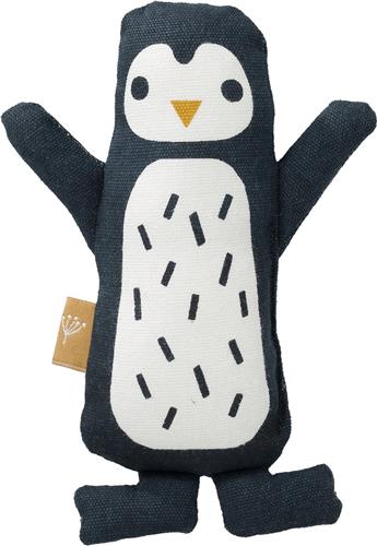 Fresk Rammelaar - 15 x 12 cm - Babyspeeltje - Kraamcadeau - Stimuleert Zintuigen - Baby Cadeau - Wit - Pinguin