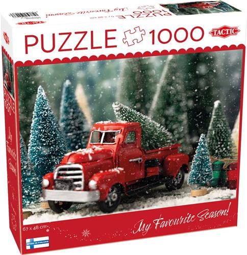 Puzzle 1000 XMAS Christmas Tree Truck - Puzzel 1000 XMAS Kerstboomwagen