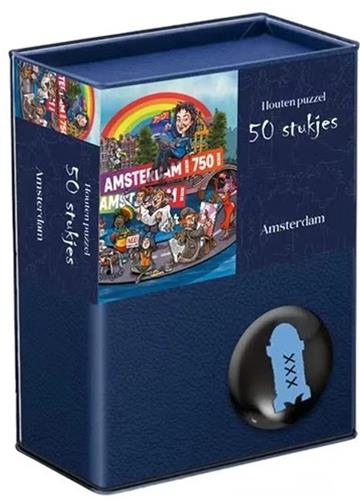 Houten Puzzel - Amsterdam 750 jaar - 50 stukjes - Tucker's Fun Factory Legpuzzels