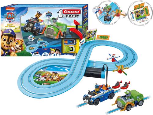 Carrera FIRST Racebaan - First PAW Patrol - Ready For Action - Chase vs. Rocky - 2,4m