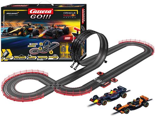Carrera Go!!! Racebaan - GO!!! Super Formula - Oracle RB21 Max Verstappen No.1 vs. McLaren Lando Norris No.4 - 5,3m