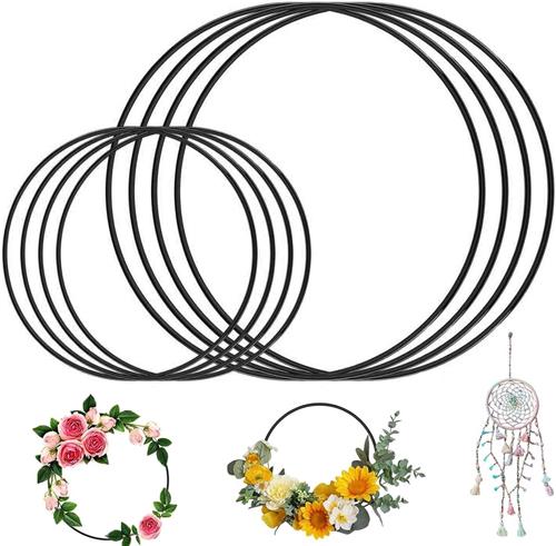 PolkaHome ® Set van 10 Zwarte Metalen Ringen voor Creatieve Projecten en Decoratie