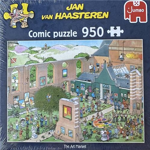Jan van Haasteren de kunstmarkt comic puzzle 950 stukjes jumbo puzzel The art market